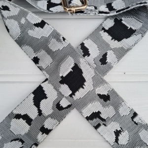 Bag Strap - Light Grey Leopard